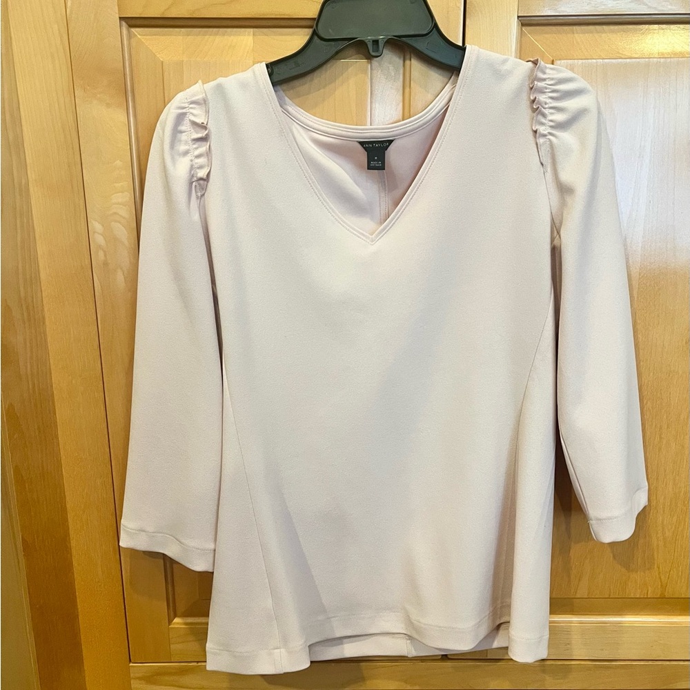 Ann Taylor top M soft, muted pink perfect!